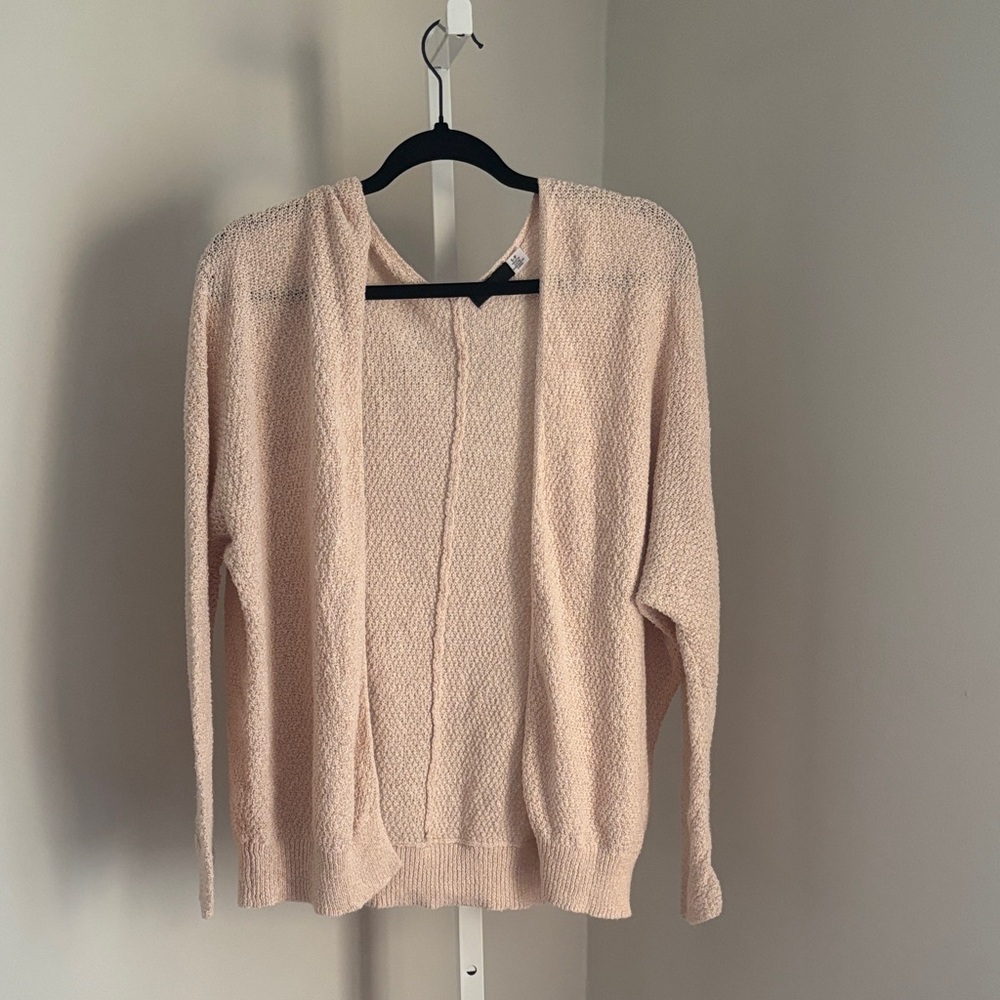 BDG Urban Outfitters Women's Cream Lightweight Open Front Knit Cardigan Sz Small